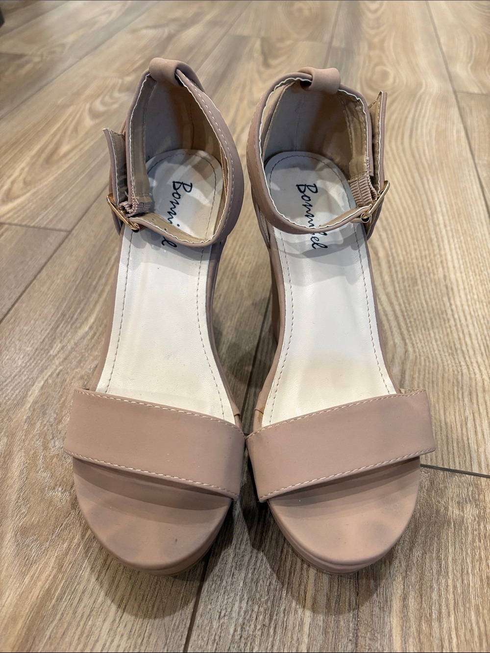 Bonnibel Women's Open-Toe Ankle-Strap Heels in Nude Pink